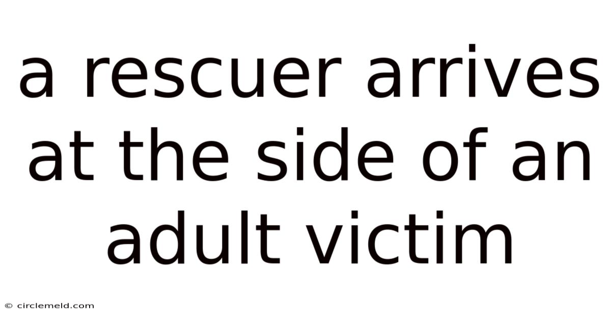 A Rescuer Arrives At The Side Of An Adult Victim