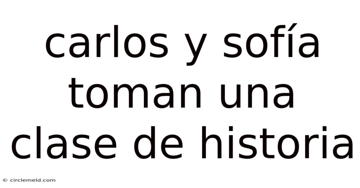 Carlos Y Sofía Toman Una Clase De Historia