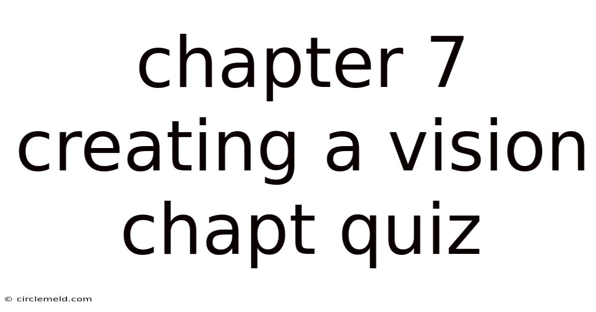 Chapter 7 Creating A Vision Chapt Quiz
