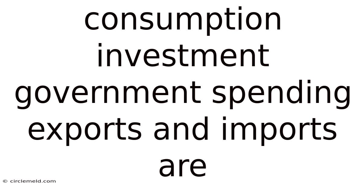 Consumption Investment Government Spending Exports And Imports Are