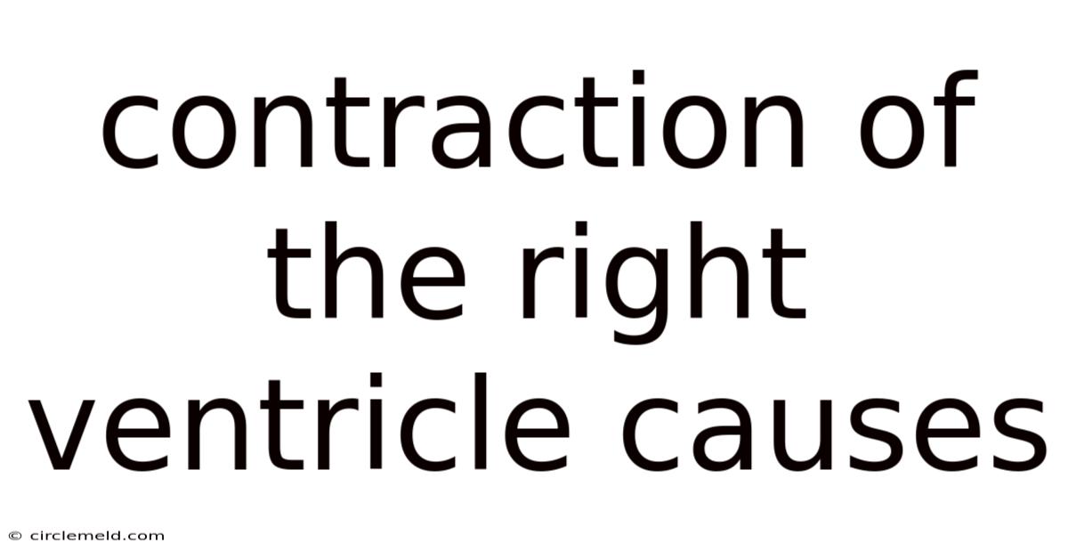 Contraction Of The Right Ventricle Causes