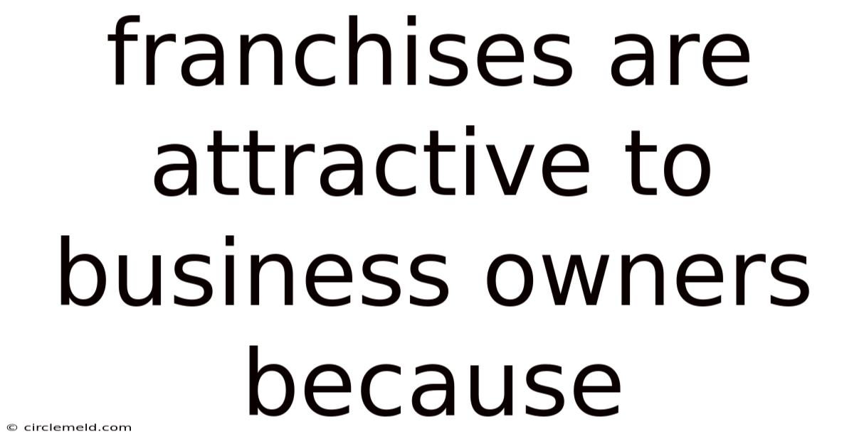Franchises Are Attractive To Business Owners Because