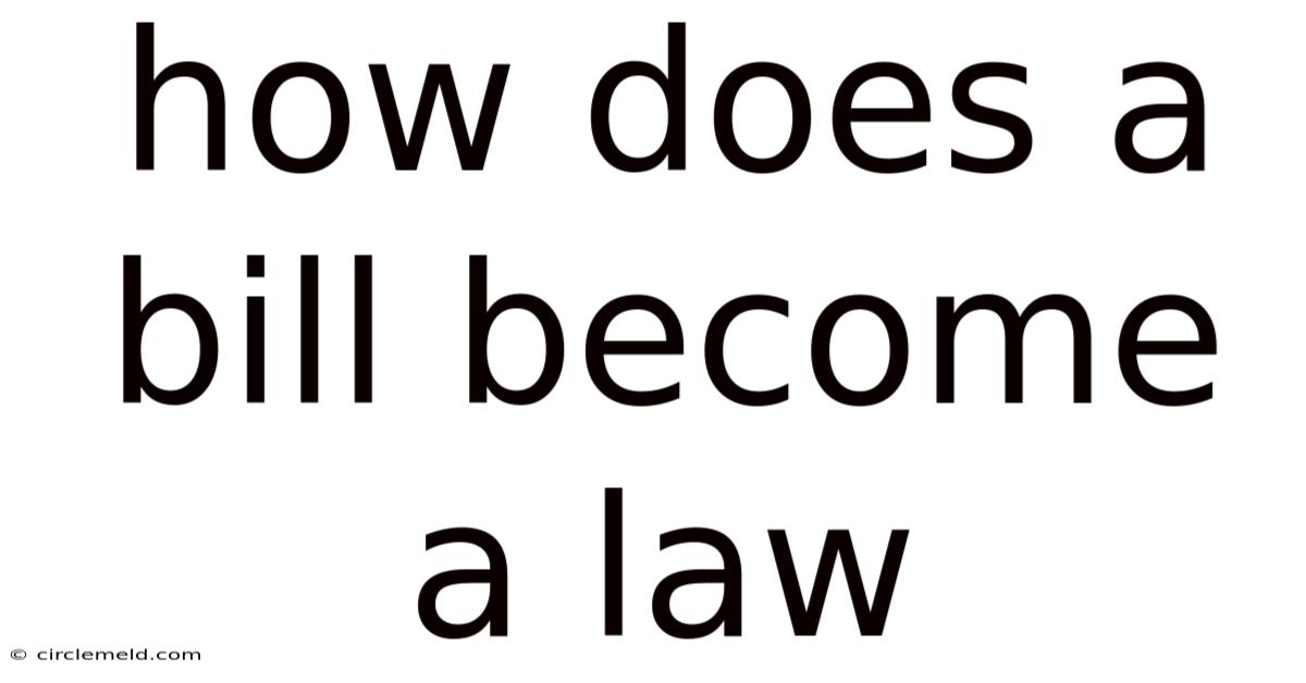 How Does A Bill Become A Law