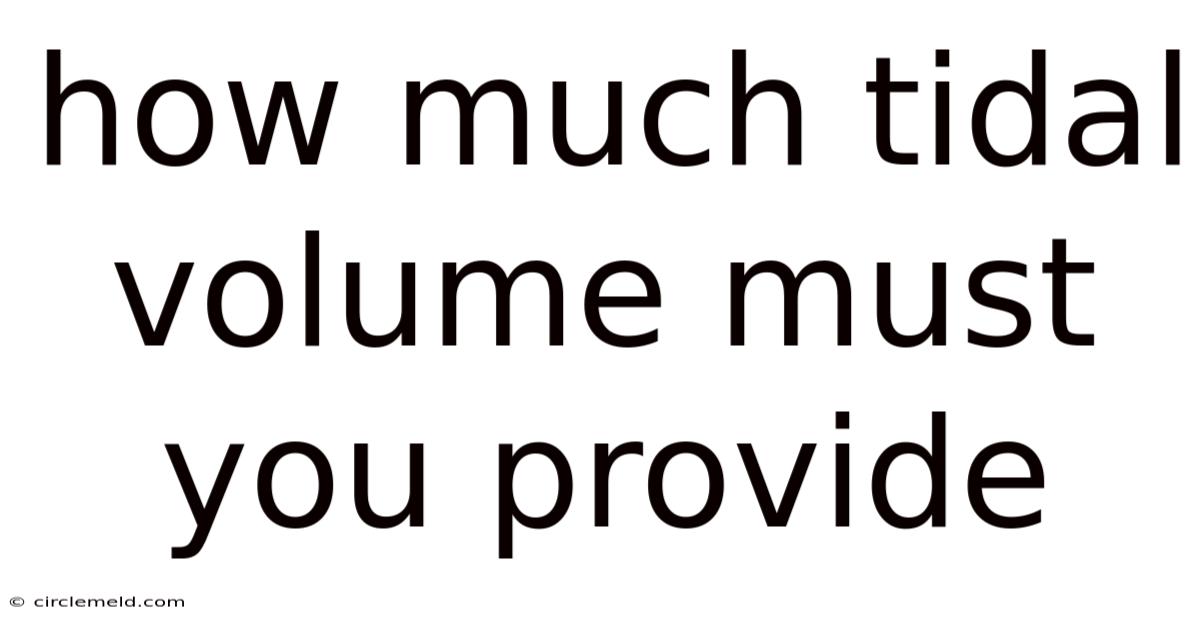 How Much Tidal Volume Must You Provide