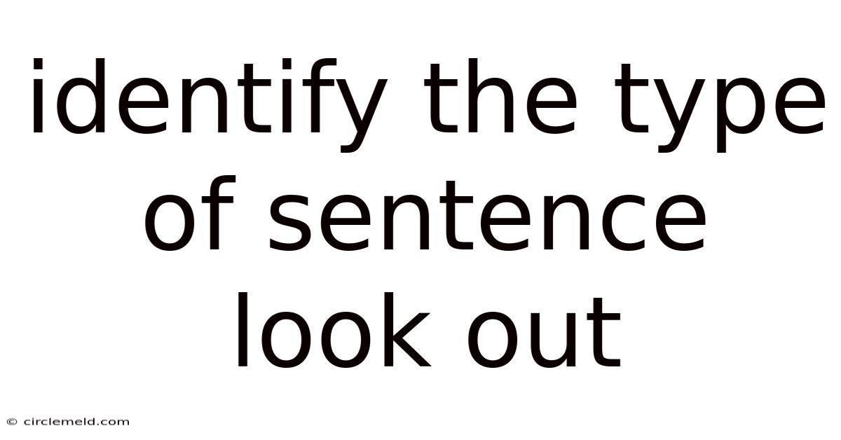 Identify The Type Of Sentence Look Out