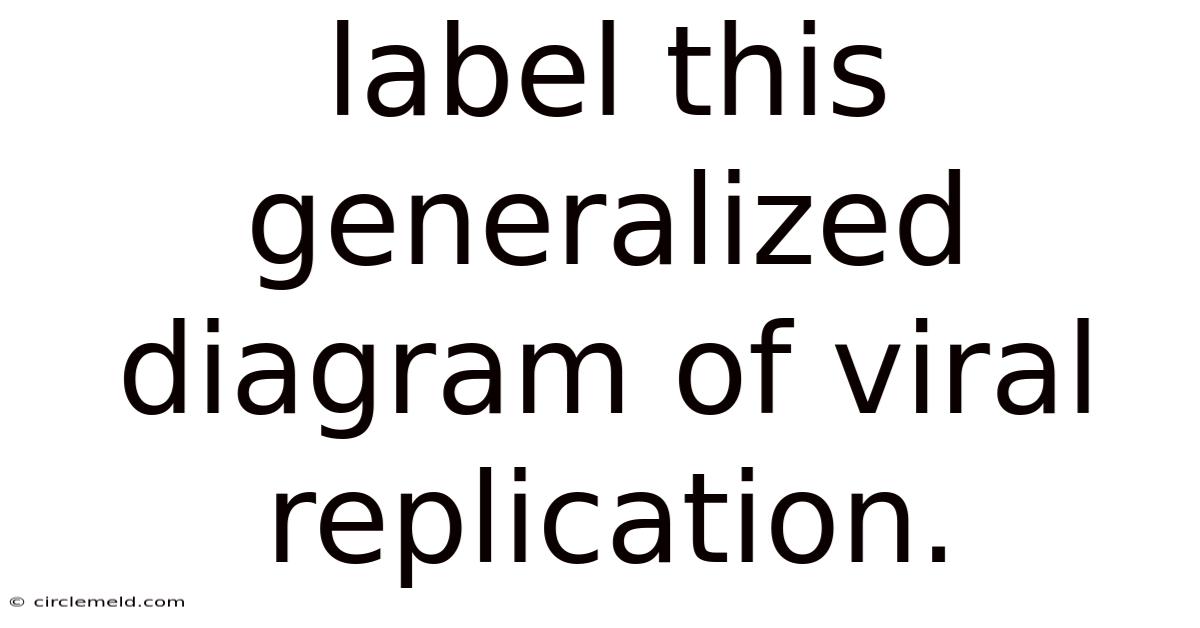 Label This Generalized Diagram Of Viral Replication.