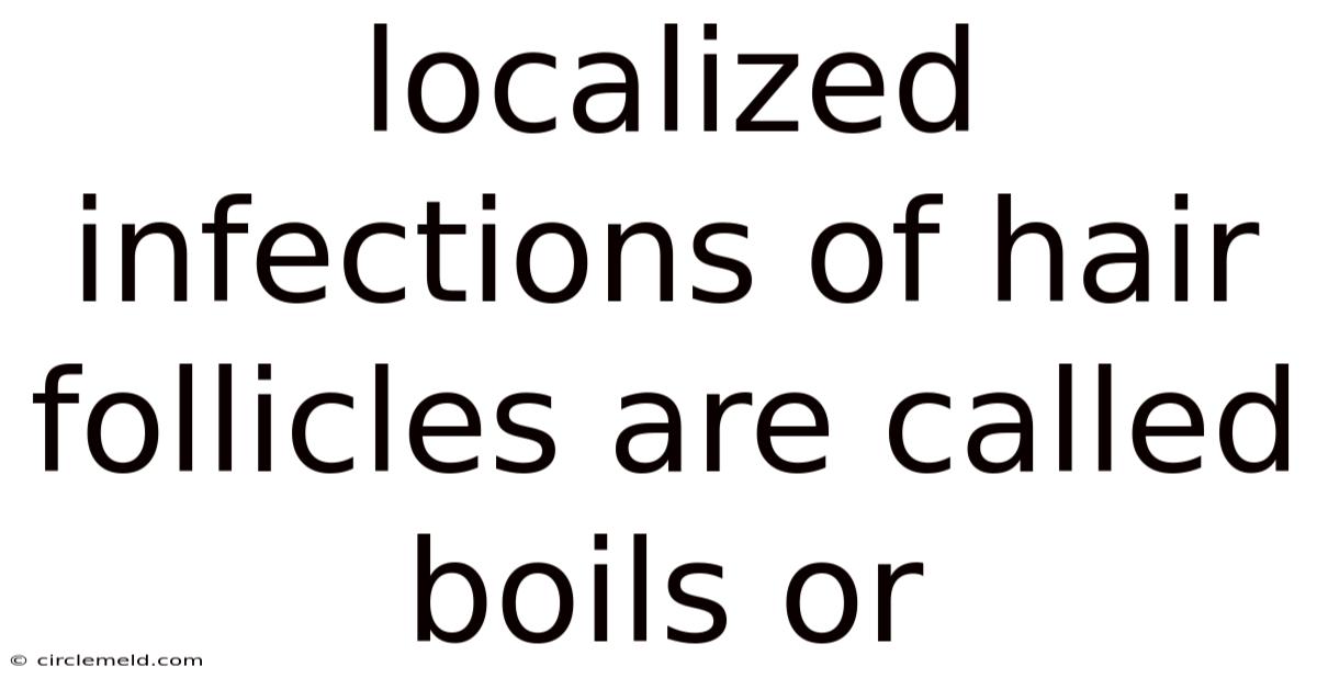 Localized Infections Of Hair Follicles Are Called Boils Or