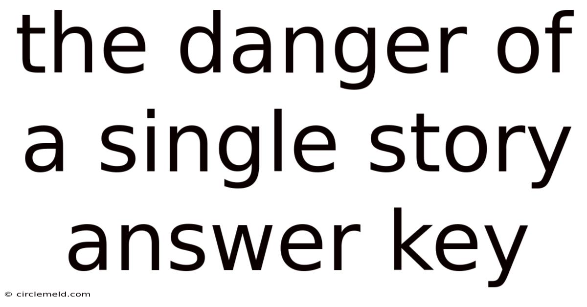 The Danger Of A Single Story Answer Key