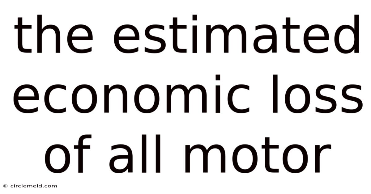 The Estimated Economic Loss Of All Motor