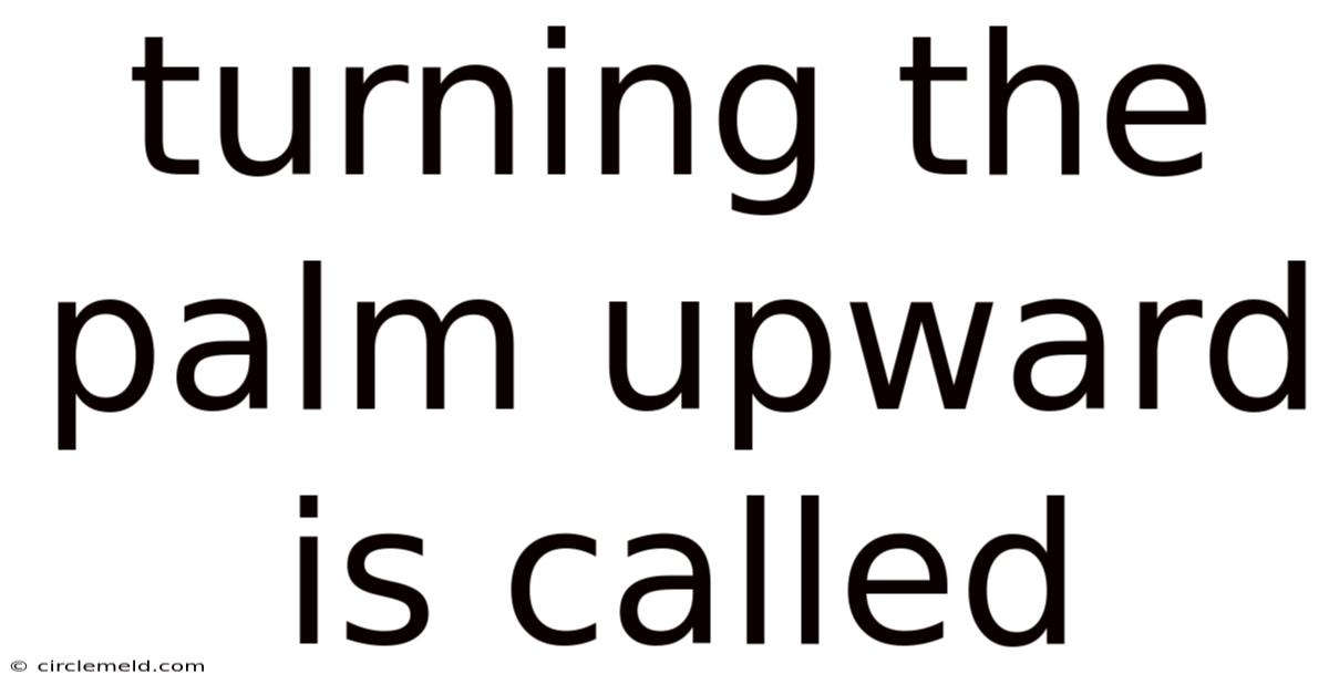 Turning The Palm Upward Is Called