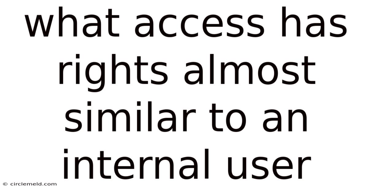 What Access Has Rights Almost Similar To An Internal User