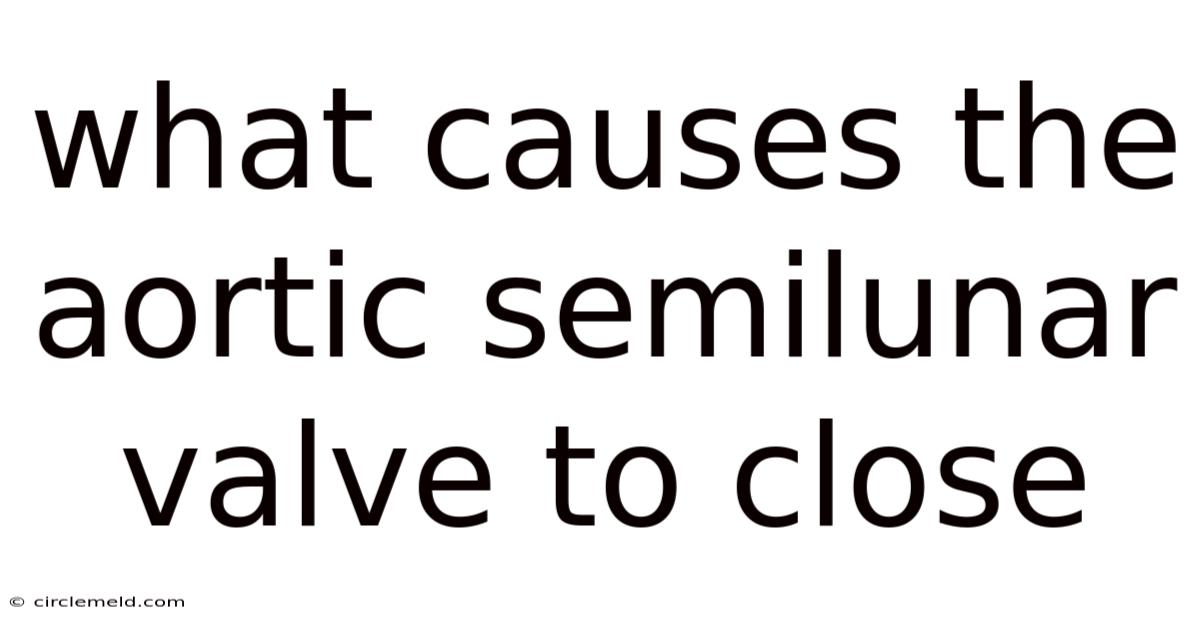 What Causes The Aortic Semilunar Valve To Close