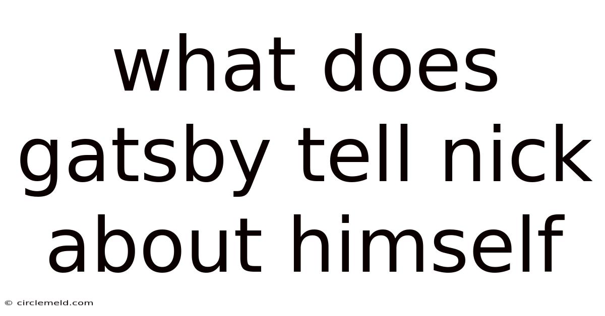 What Does Gatsby Tell Nick About Himself