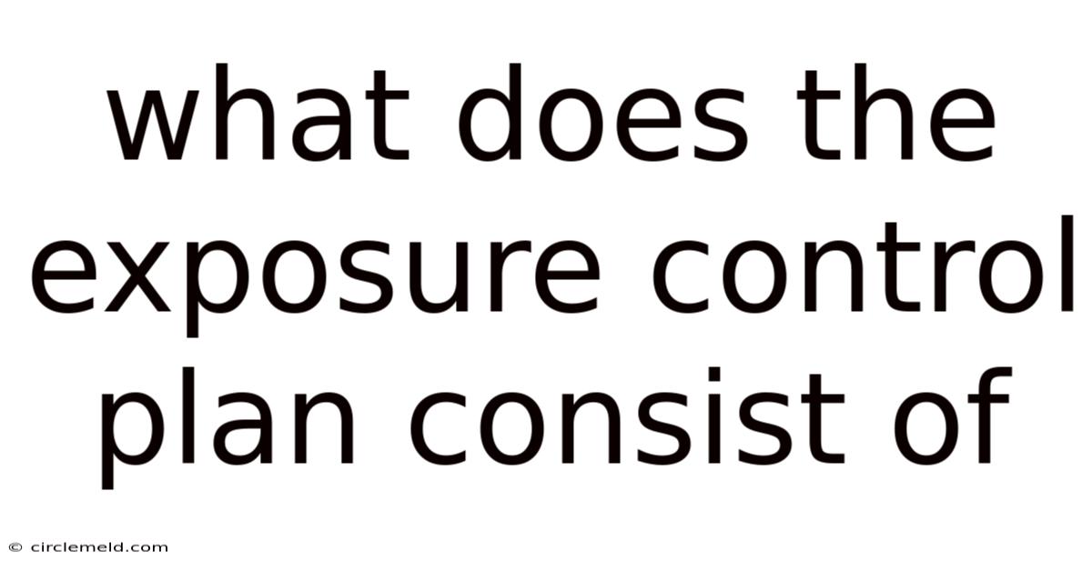 What Does The Exposure Control Plan Consist Of