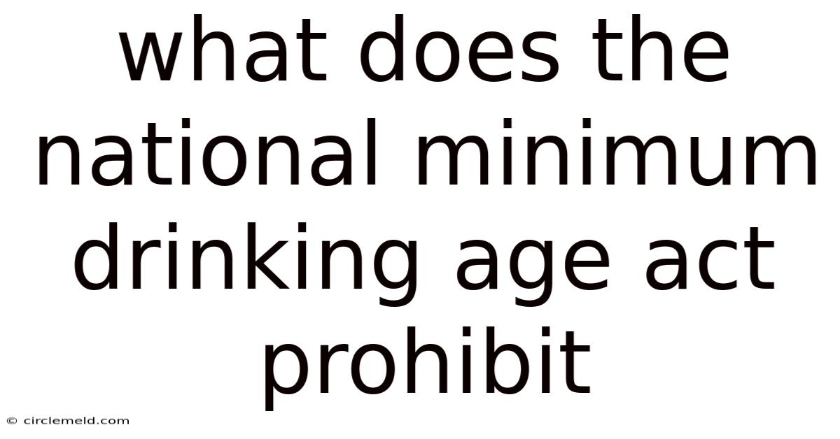 What Does The National Minimum Drinking Age Act Prohibit
