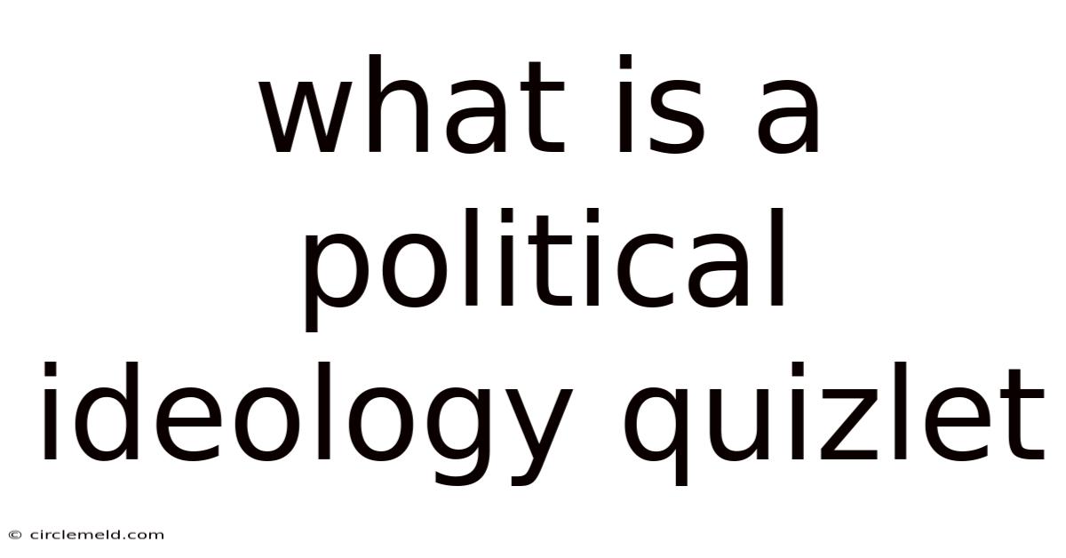 What Is A Political Ideology Quizlet