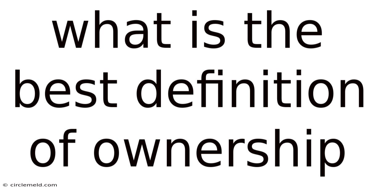 What Is The Best Definition Of Ownership