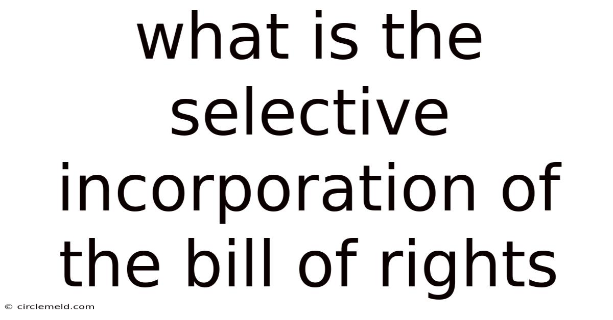 What Is The Selective Incorporation Of The Bill Of Rights