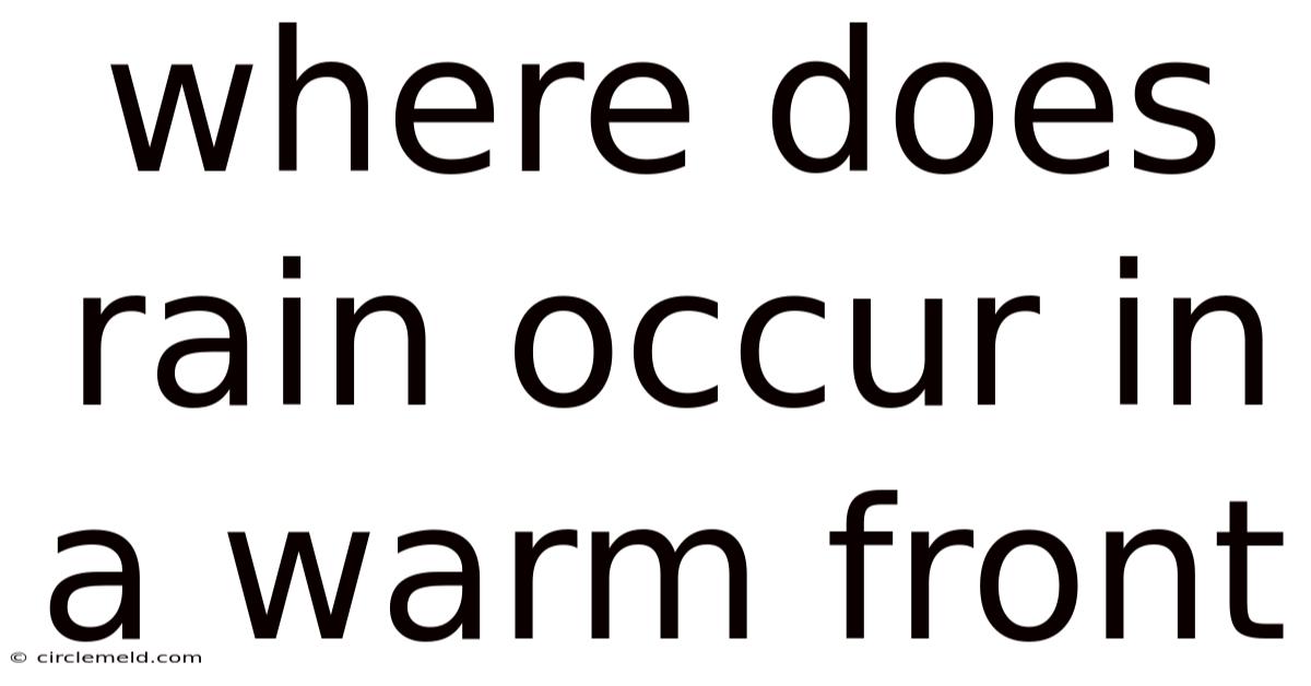Where Does Rain Occur In A Warm Front