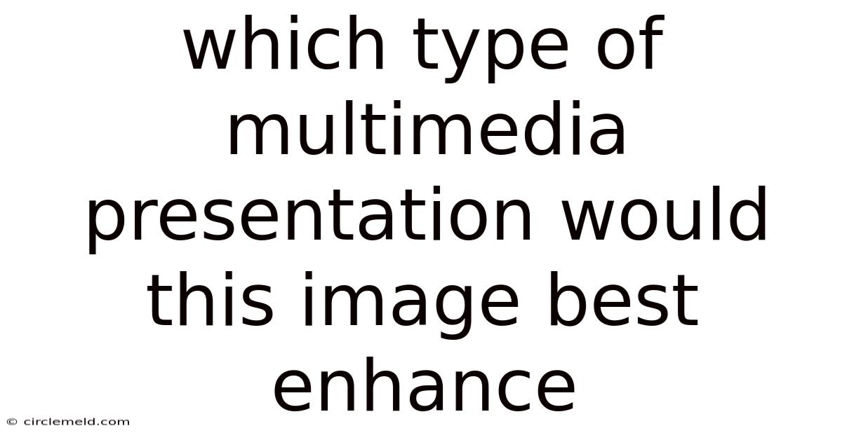 Which Type Of Multimedia Presentation Would This Image Best Enhance